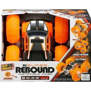 New Bright (1:16) Super Rebound Battery Remote Control Orange Stunt Vehicle,